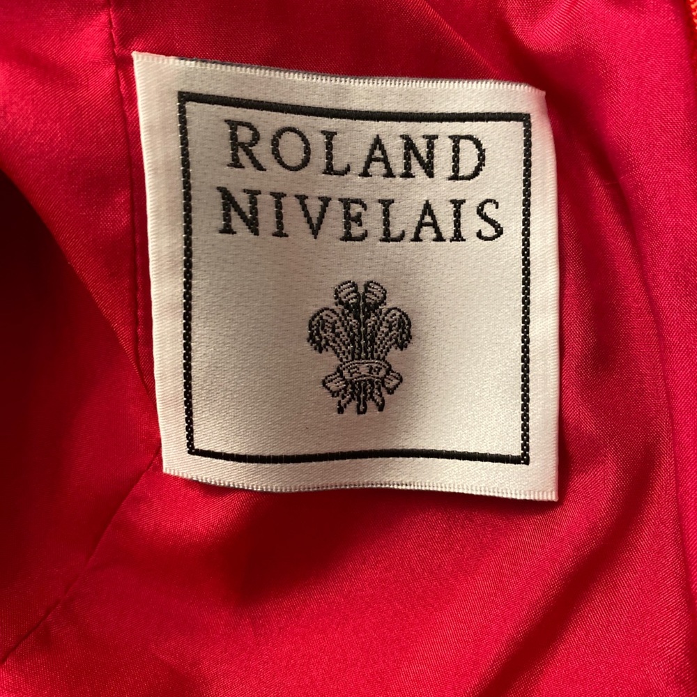Roland Nivelais fushia silk pencil skirt size 6 - Picture 7 of 8
